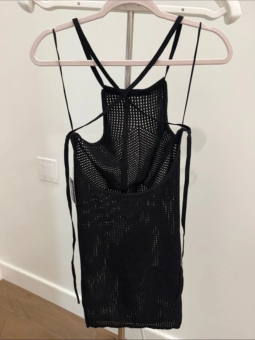 Express Black Crochet Swim Coverup